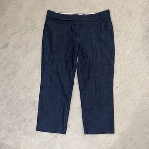 Maurices Women's Blue Denim Cropped Pants Size 9/10 Workwear Business Casual‎